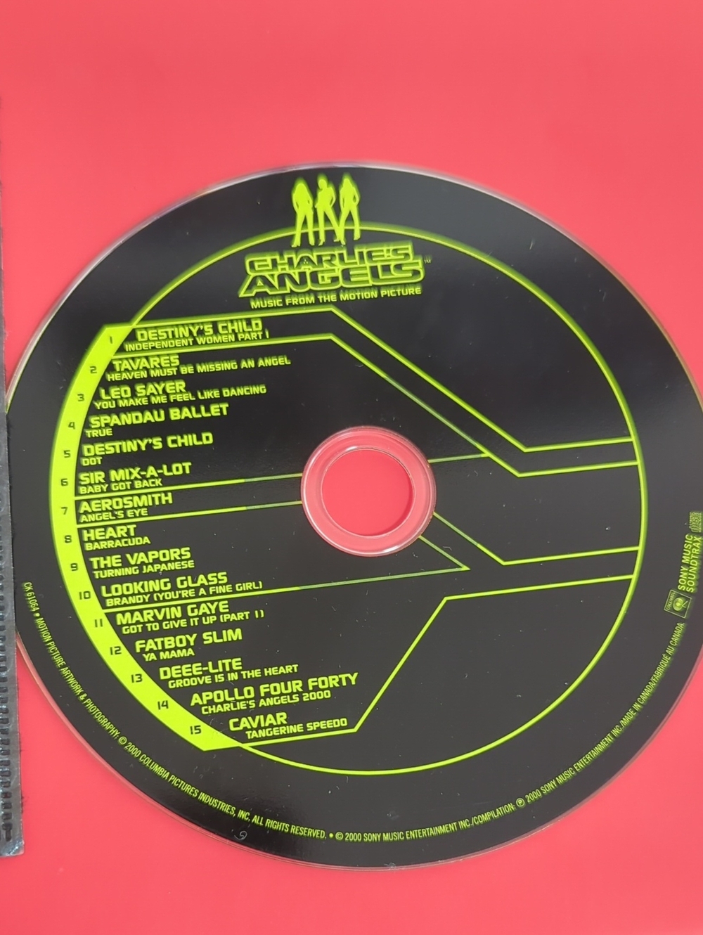 Y2K Charlie’s Angels (2000) Original Movie Soundtrack CD Disc